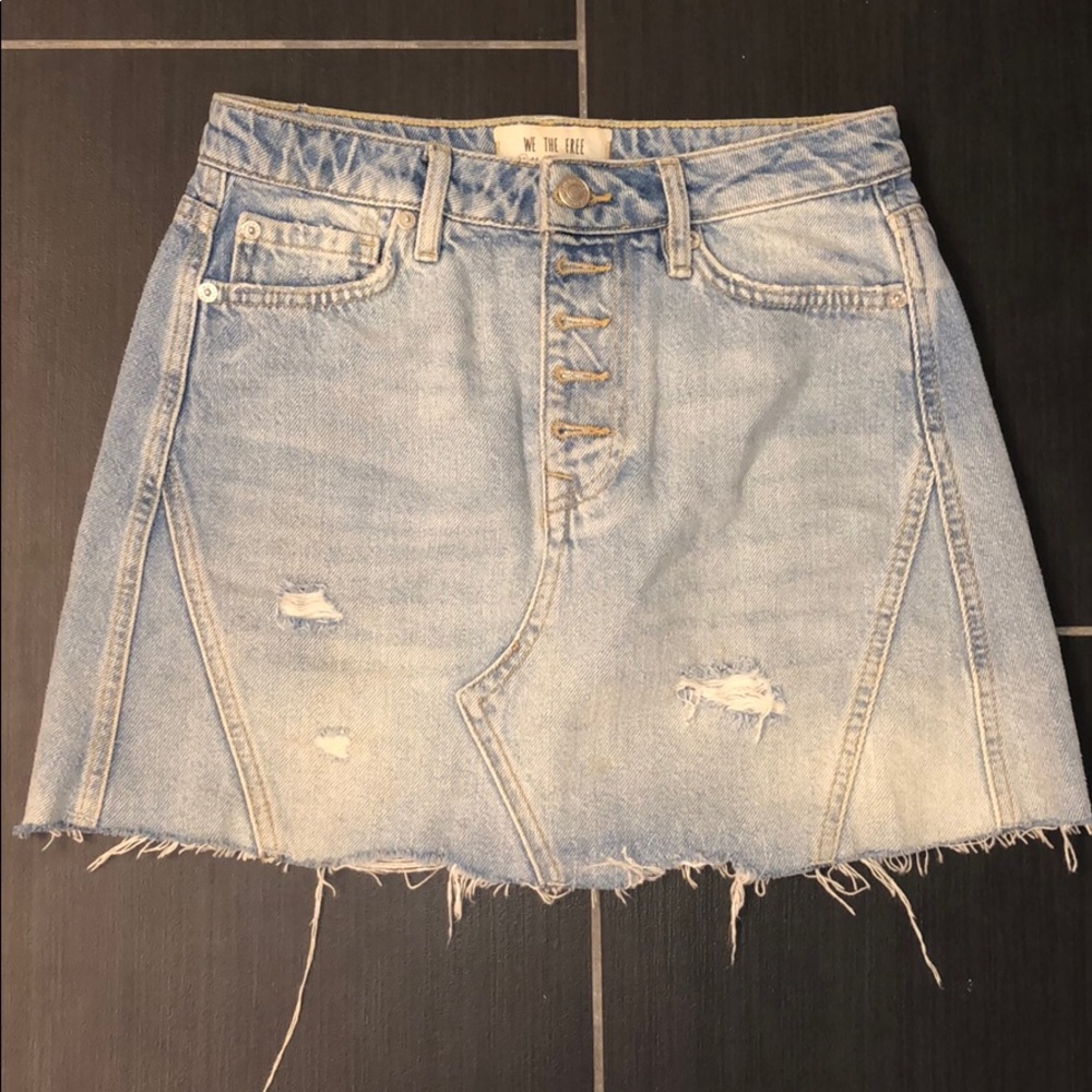 Free people denim skirt